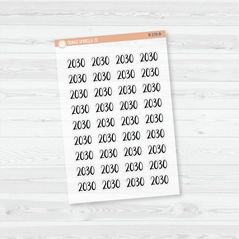 2030 Year Mini Script Planner Stickers | F2 | B-278