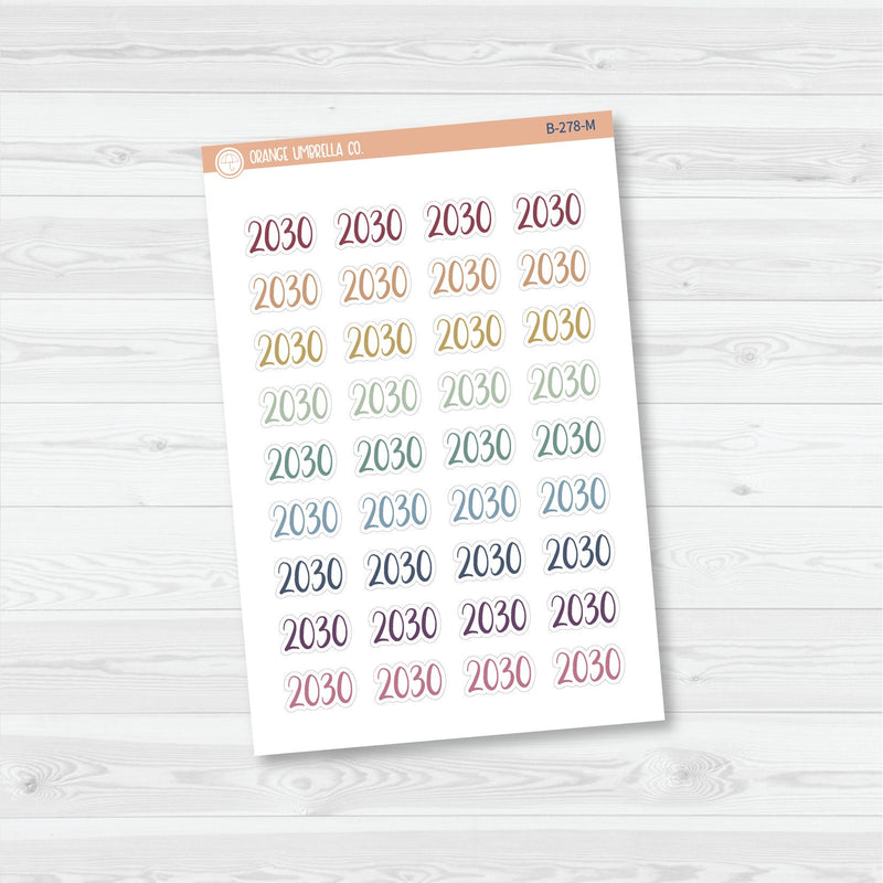 2030 Year Mini Script Planner Stickers | F2 | B-278