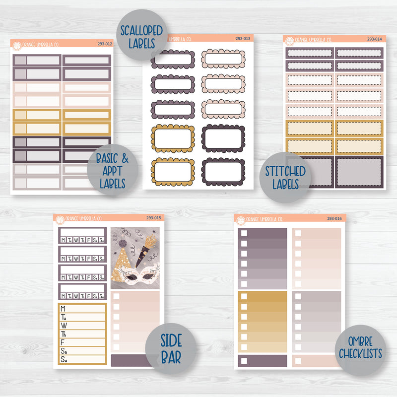 New Year's Weekly Add-On Planner Kit Stickers | 293-012