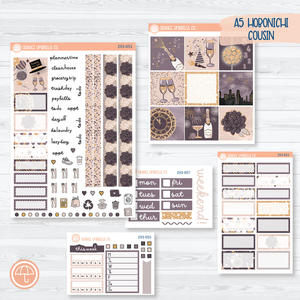 New Year's Hobonichi Cousin Planner Kit Stickers | 293-051