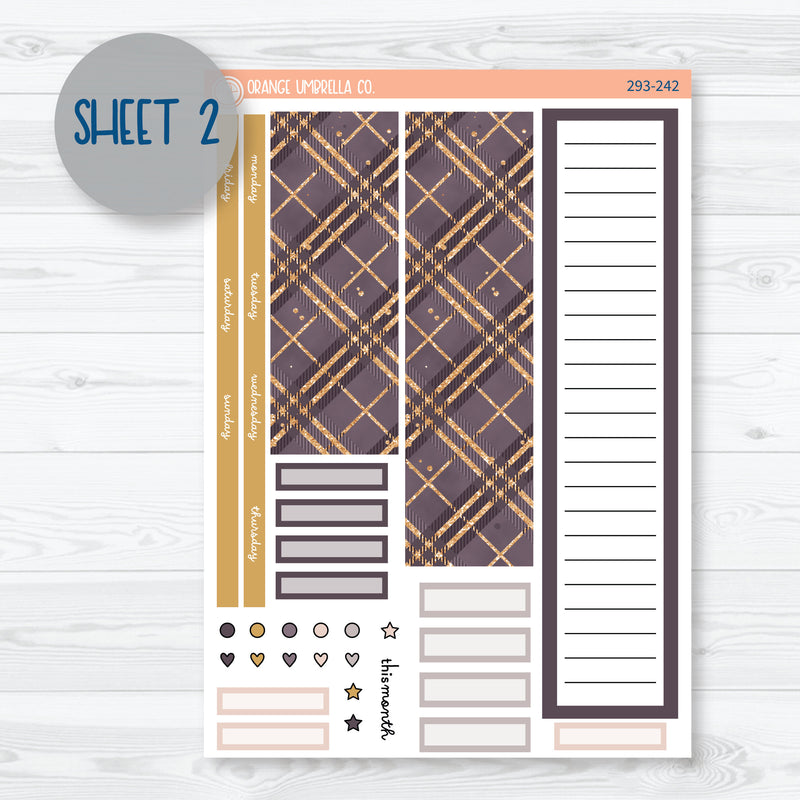 New Year's A5 EC Monthly Dashboard Planner Kit Stickers | 293-241