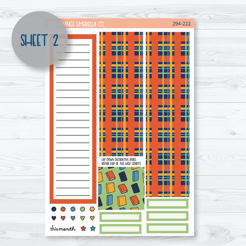 I'm Booked | Reading 7x9 Plum Monthly Planner Kit Stickers | 294-221