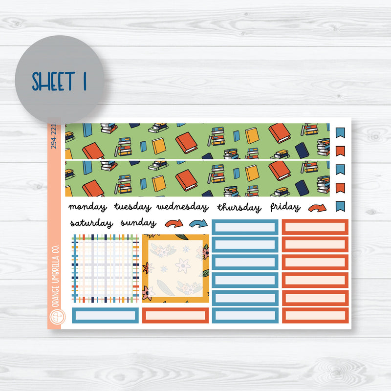 I'm Booked | Reading 7x9 Plum Monthly Planner Kit Stickers | 294-221