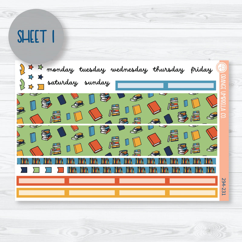 I'm Booked | Reading 8.5x11 Plum Monthly Planner Kit Stickers | 294-231