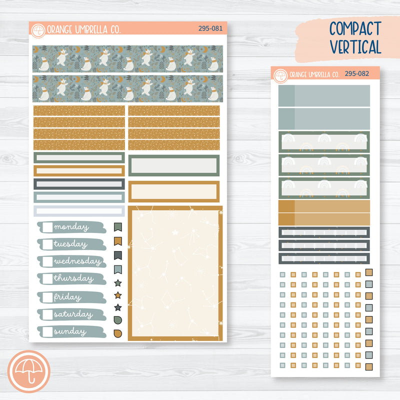 Arctic Circle | Winter Compact Vertical Planner Kit Stickers for Erin Condren | 295-081