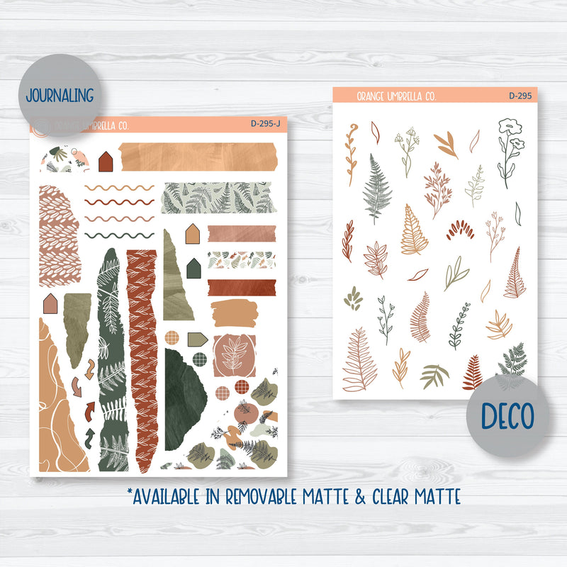 Tranquility | Botanical Kit Deco Journaling Planner Stickers | D-296