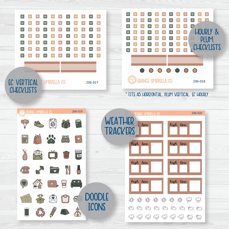 Tranquility | Botanical Weekly Add-On Planner Kit Stickers | 296-012
