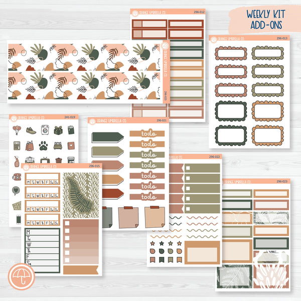 Tranquility | Botanical Weekly Add-On Planner Kit Stickers | 296-012