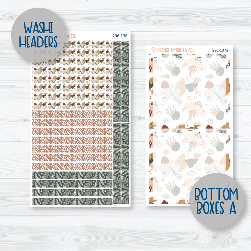 Tranquility | Botanical 7x9 Daily Duo Planner Kit Stickers | 296-131