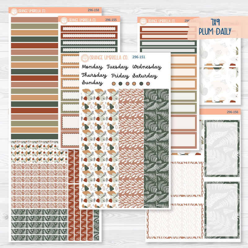 Tranquility | Botanical 7x9 Plum Daily Planner Kit Stickers | 296-151