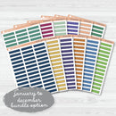 Stitched Skinny Label Planner Stickers | EC Palette | EC-007-012