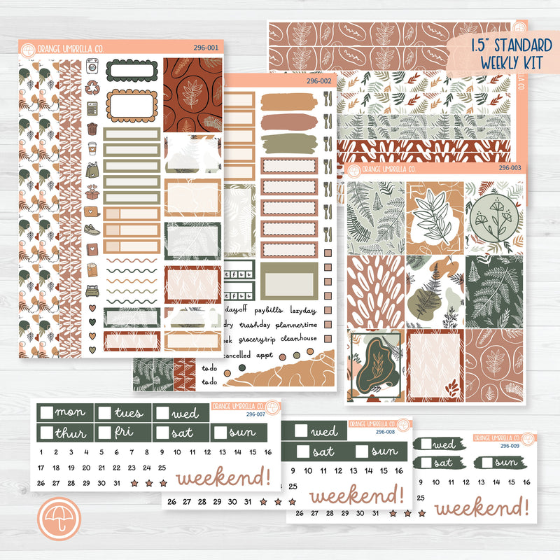 Tranquility | Botanical Weekly Planner Kit Stickers | 296-001