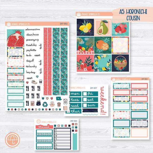Fruit Kit | Hobonichi Cousin Planner Kit Stickers | 297-051