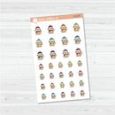 Winter Cat Spazz Icon Planner Stickers | I-419