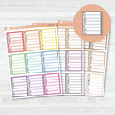 Side Bar Weekly Tracker Planner Stickers | F16 | B-677