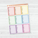 Side Bar Weekly Tracker Planner Stickers | F16 | B-677