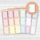 Side Bar Weekly Tracker Planner Stickers | F16 | B-678-B-681