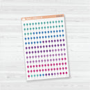 Birthday Balloon Date Dots | Clear Matte | 5 Months Planner Stickers | B-686-CM