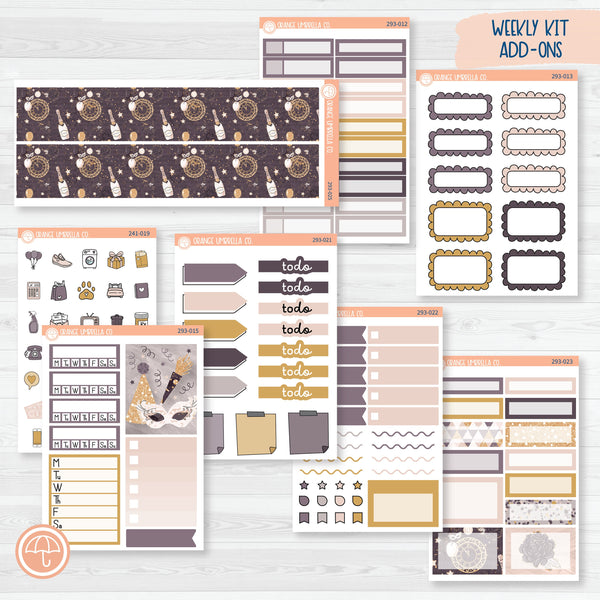 New Year's Weekly Add-On Planner Kit Stickers | 293-012