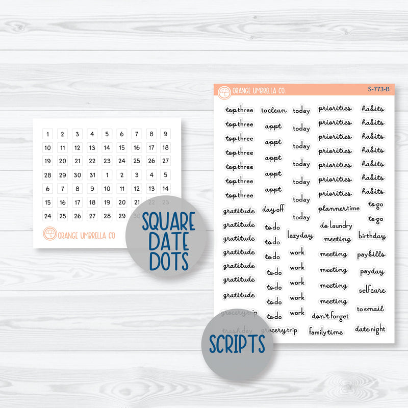 New Year's 7x9 Plum Daily Planner Kit Stickers | 293-151