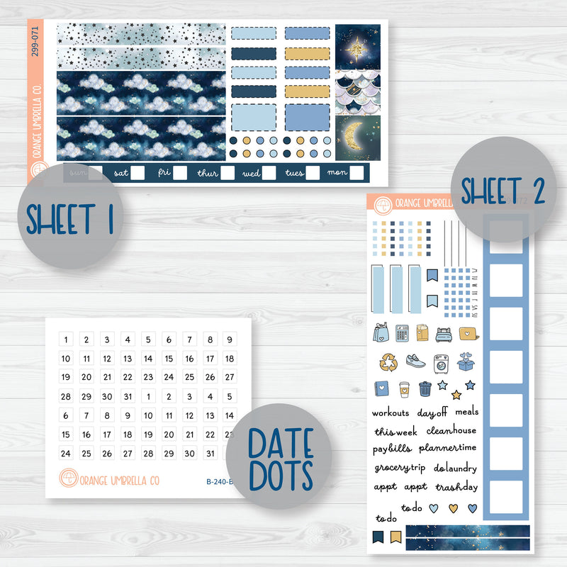 North Star | Winter Night Hobonichi Weeks Planner Kit Stickers | 299-071