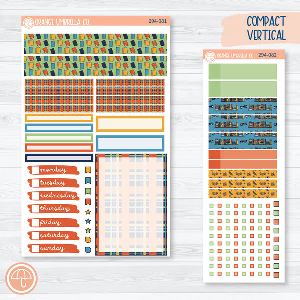 I'm Booked | Reading Compact Vertical Planner Kit Stickers for Erin Condren | 294-081