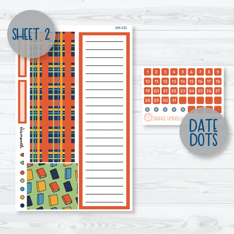 I'm Booked | Reading 8.5x11 Plum Monthly Planner Kit Stickers | 294-231