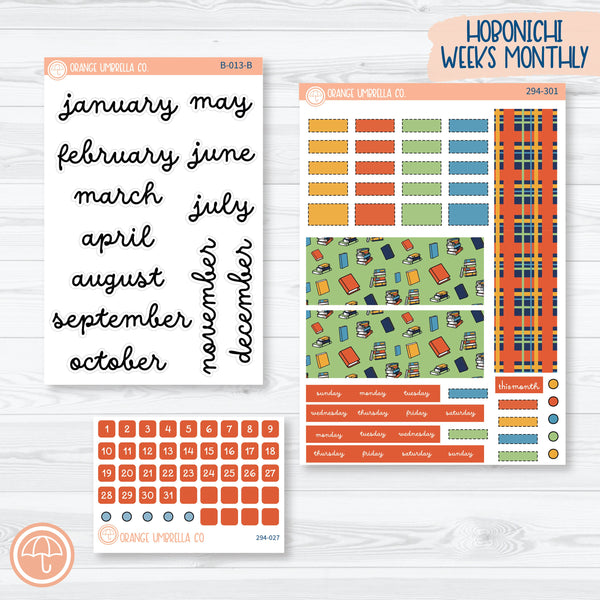 I'm Booked | Reading Hobonichi Weeks Monthly Planner Kit Stickers | 294-301