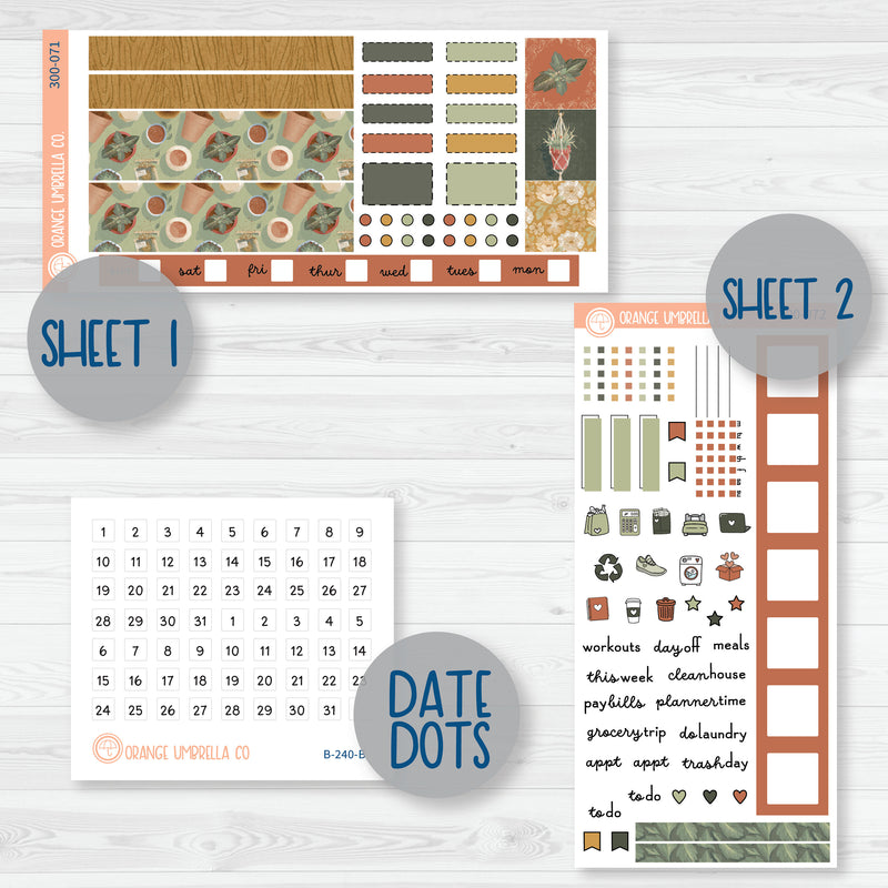 Window Garden | Plant Hobonichi Weeks Planner Kit Stickers | 300-071