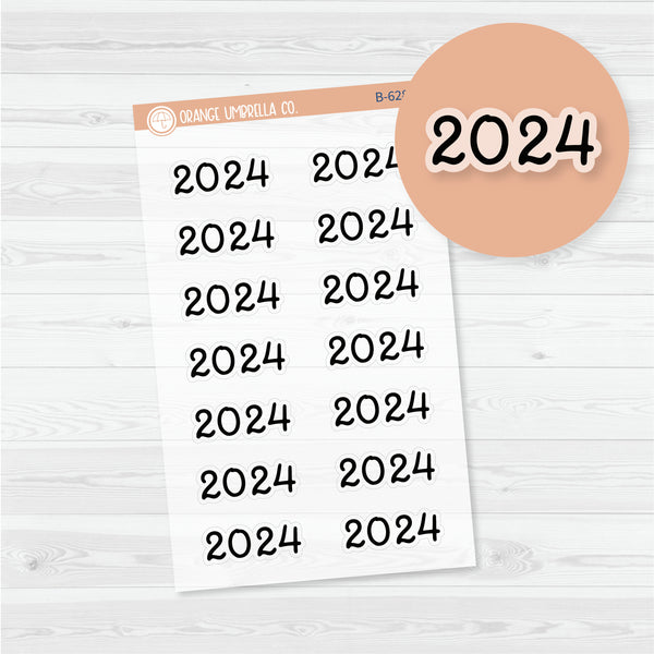 2024 Year - 7x9 Plum Monthly Script Planner Stickers | Clear Matte F16 Script | B-628-BCM