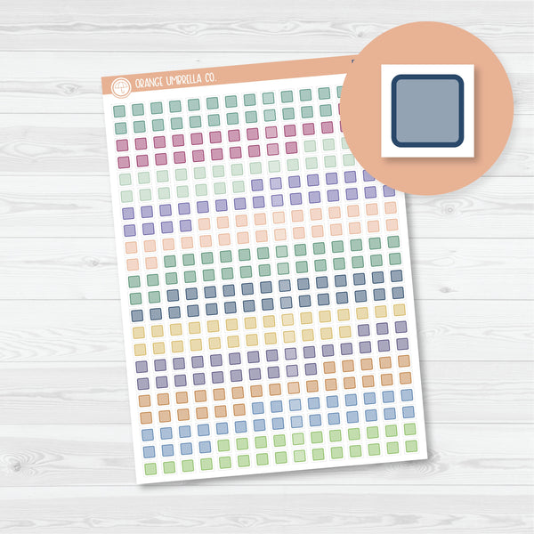 Checkbox Individual Single Planner Stickers | For Erin Condren | Square | EC-015