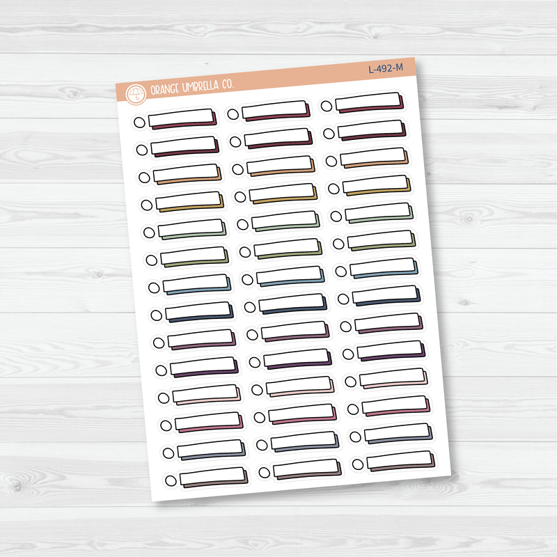 Check List Hand Doodled Label Planner Stickers | L-492