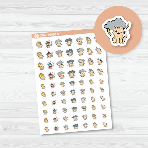 Spazz Weather Tracker Mixed Sheet Planner Stickers and Labels | I-418