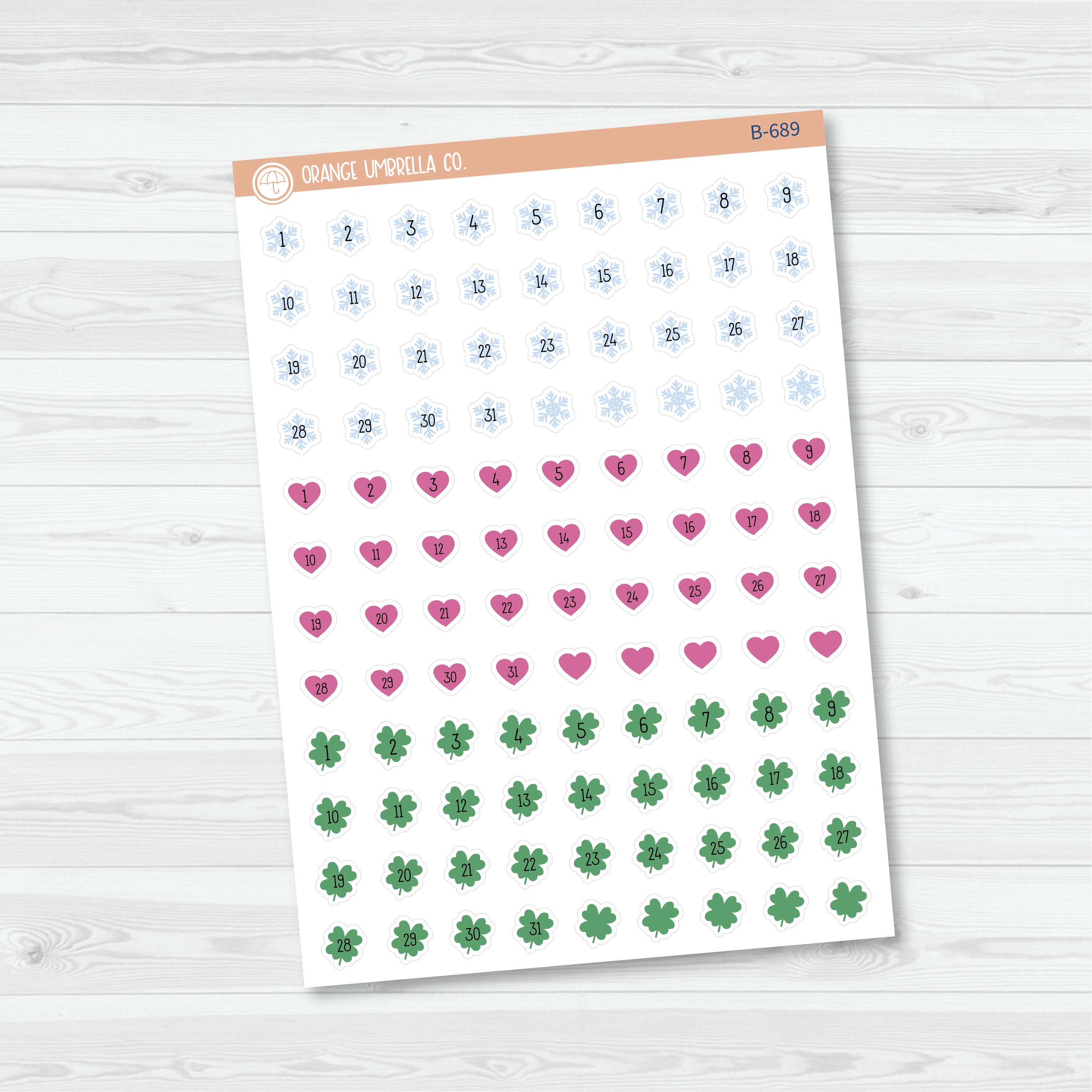 Yearly Themed Date Dots | 3 Months Holiday Planner Stickers | B-689-692