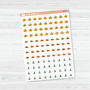 Yearly Themed Date Dots | 3 Months Holiday | Clear Matte Planner Stickers | B-689-692-CM