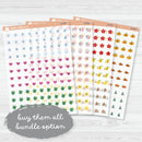 Yearly Themed Date Dots | 3 Months Holiday | Clear Matte Planner Stickers | B-689-692-CM