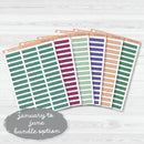 Stitched Skinny Label Planner Stickers | EC Palette | EC-001-006