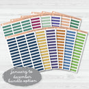 Stitched Skinny Label Planner Stickers | EC Palette | EC-001-006