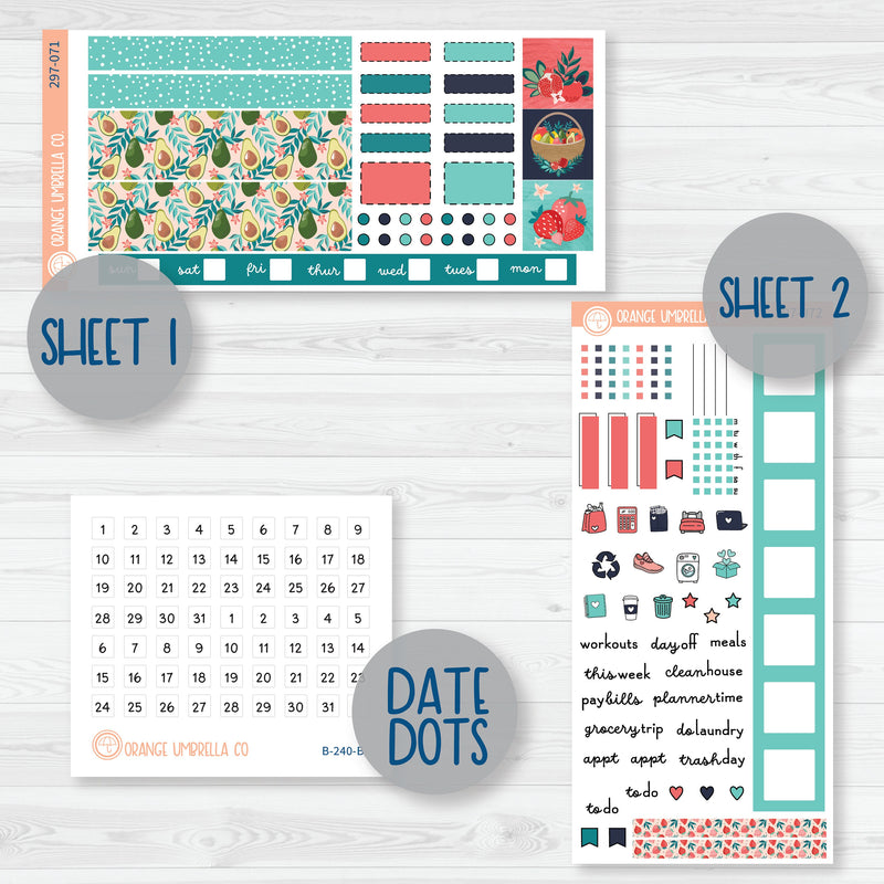 Fruit Basket | Hobonichi Weeks Planner Kit Stickers | 297-071