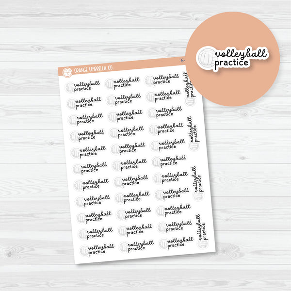 Volleyball Practice Event Label Planner Stickers | F16 | E-273