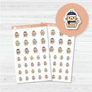 Winter Cat Spazz Icon Planner Stickers | I-419