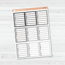 Side Bar Weekly Tracker Planner Stickers | F16 | B-678-B-681