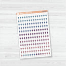 Birthday Balloon Date Dots | Clear Matte | 5 Months Planner Stickers | B-686-CM