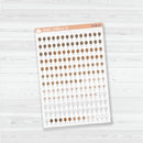 Birthday Balloon Date Dots | Clear Matte | 5 Months Planner Stickers | B-686-CM