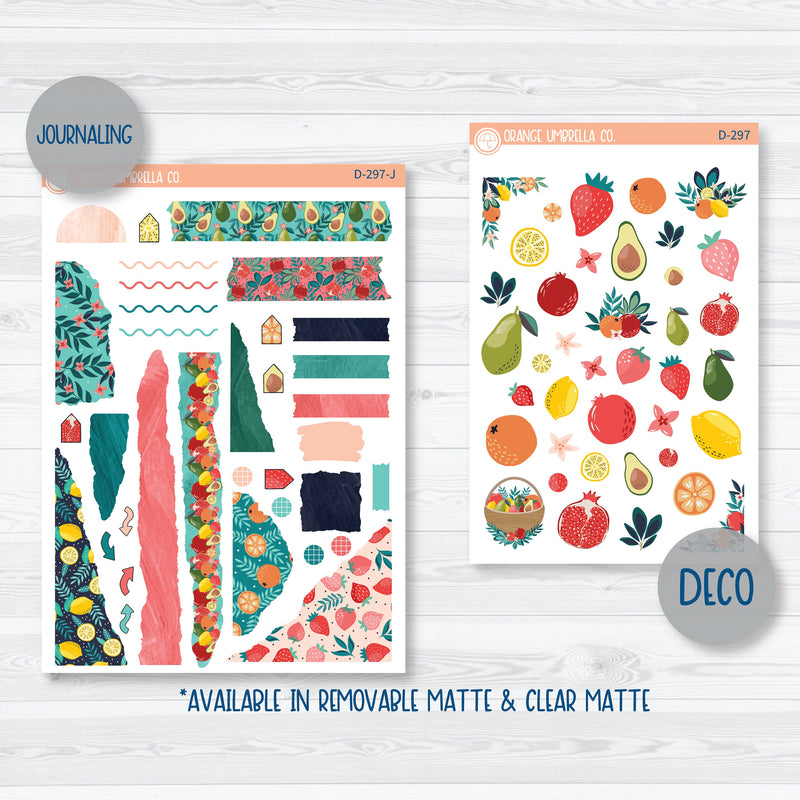 Fruit Basket | Kit Deco Journaling Planner Stickers | D-297