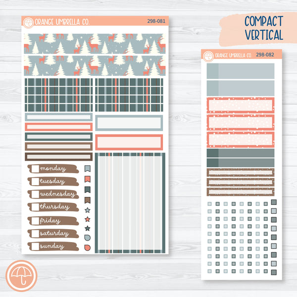 Yes Deer | Winter Compact Vertical Planner Kit Stickers for Erin Condren | 298-081