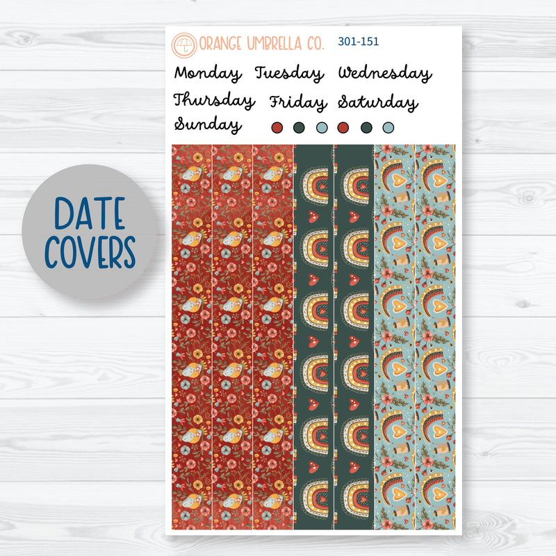 Tweetheart | Bird February 7x9 Plum Daily Planner Kit Stickers | 301-151