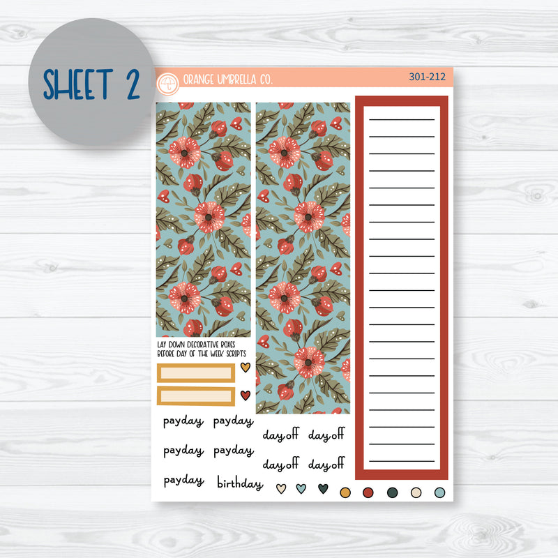 Tweetheart | February A5 Plum Monthly Planner Kit Stickers | 301-211