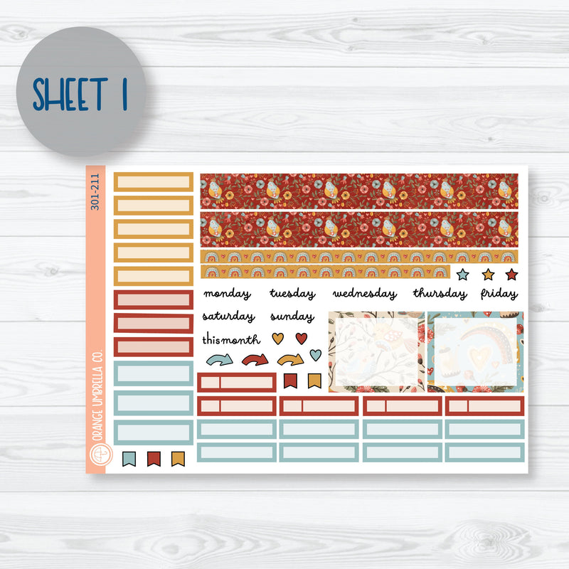 Tweetheart | February A5 Plum Monthly Planner Kit Stickers | 301-211