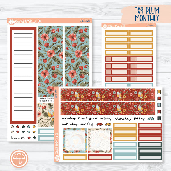 Tweetheart | February 7x9 Plum Monthly Planner Kit Stickers | 301-221